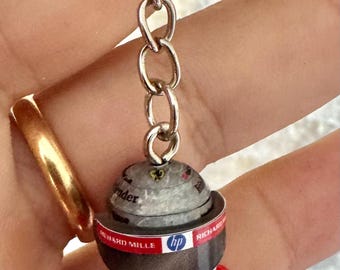 F1 minifigure Keyring Lewis Hamilton Las Vegas silver glitter helmet 2025 Ferrari