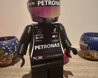 F1 Minifigure Figure XXL lewis Hamilton 2020 Mercedes world Champion 23/24 Cm