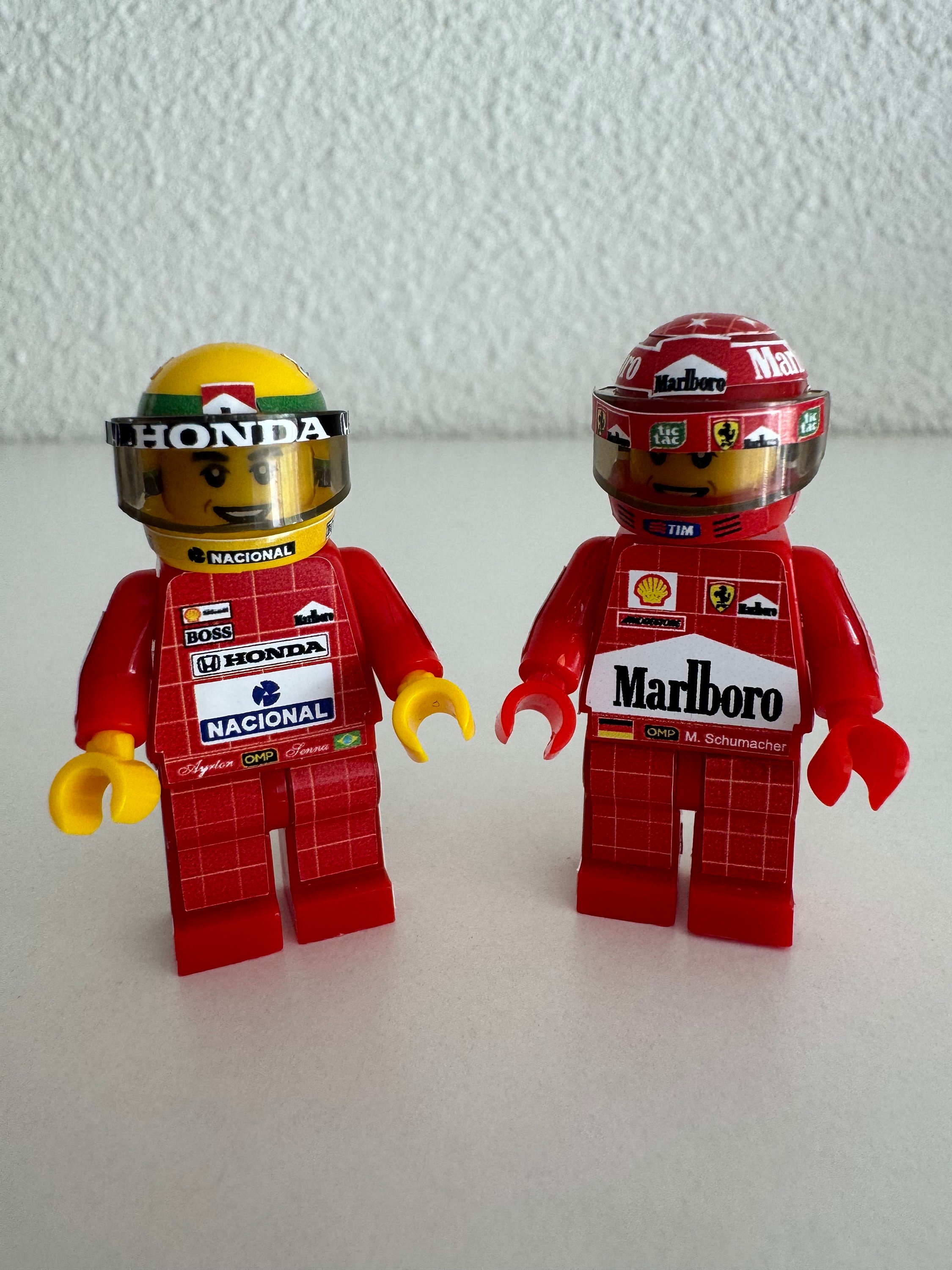 Minifigure Set 2 Drivers X Ayrton Senna Mclaren Michael Schumacher
