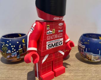 F1 Figure Minifigure XXL 23/24 cm Gilles Villeneuve 1982 red suit Ferrari
