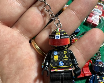Charles Leclerc Winner GP Monza key ring 2024 Ferrari F1 formula 1 grand prix pilot figure driver suit helmet minifigure minifigure