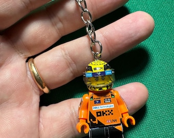 F1 Keychain Lando Norris Winner GP Miami Barcelona 2024 McLaren formula 1 grand prix driver figure helmet minifigure minifigure