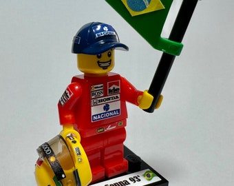 Ayrton Senna world champion F1 minifigure