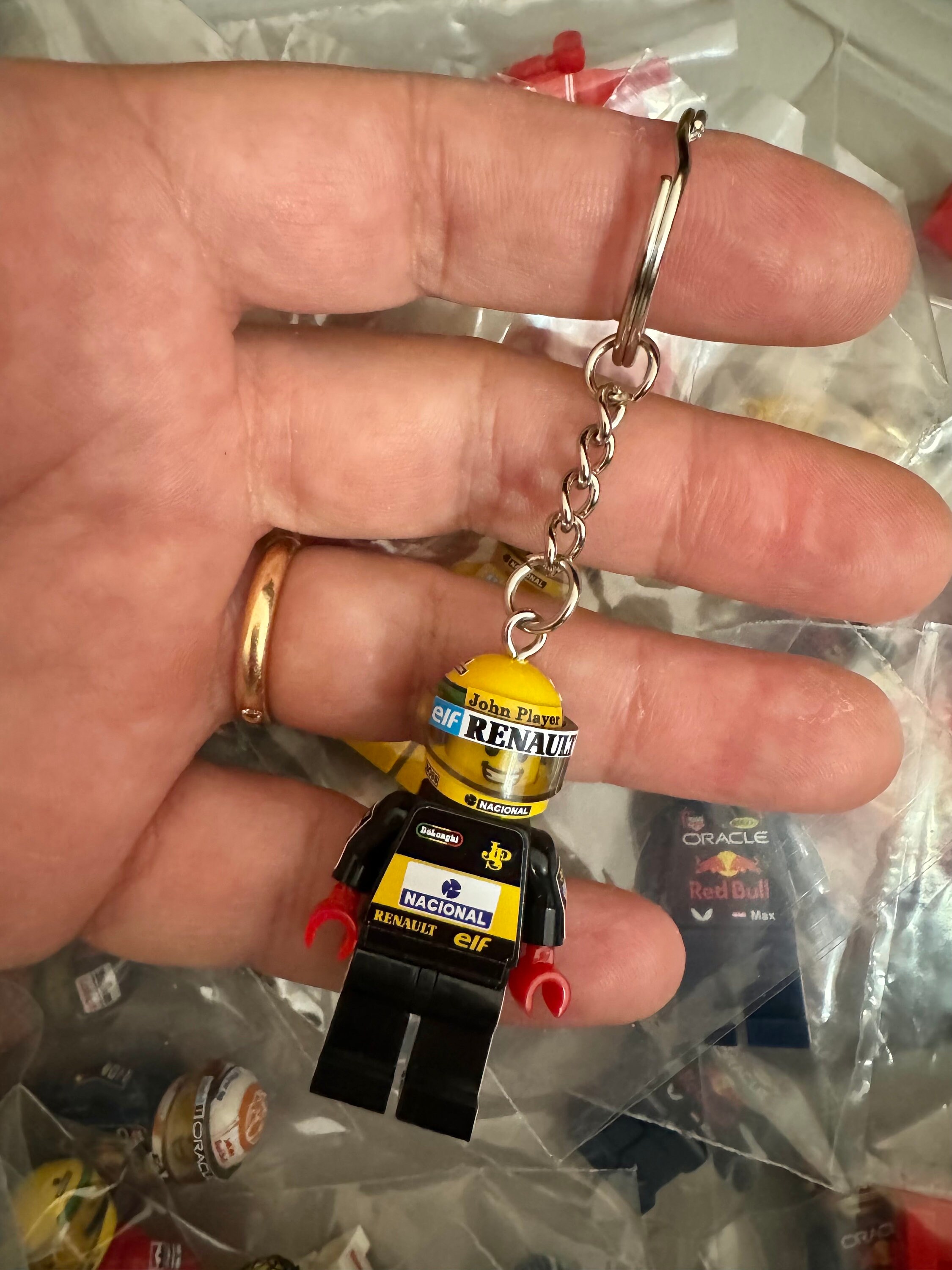 Ayrton Senna Key Ring Lotus 97T Black Gold F1 Formula 1 Grand Prix