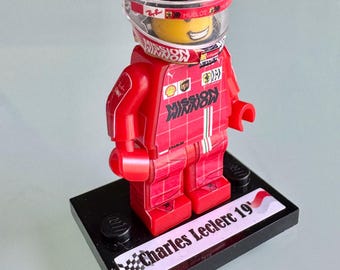 F1 Minifigure Charles Leclerc 2019 Jules Bianchi tribute helmet Ferrari