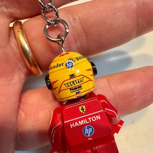 F1 minifigure Lewis Hamilton keyring 2025 Ferrari image 2