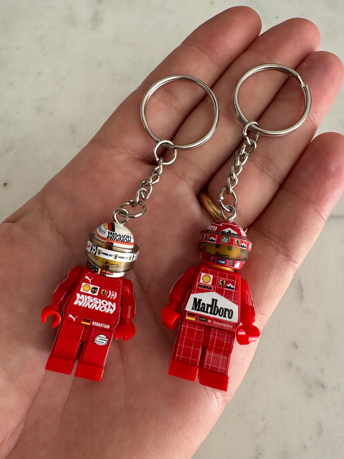 Key Rings Minifigure Set 2 Drivers X Michael Schumacher Sebastian ...