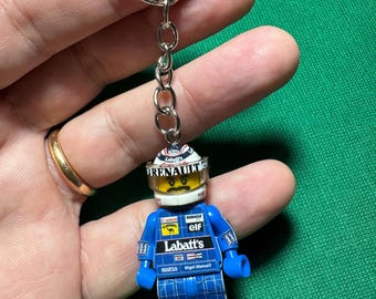 F1 キーリング - キーホルダー - ミニフィギュア ナイジェル・マンセル