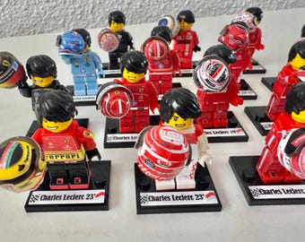 F1 Minifigure custom 16 Charles Leclerc Fans Ferrari history pre race