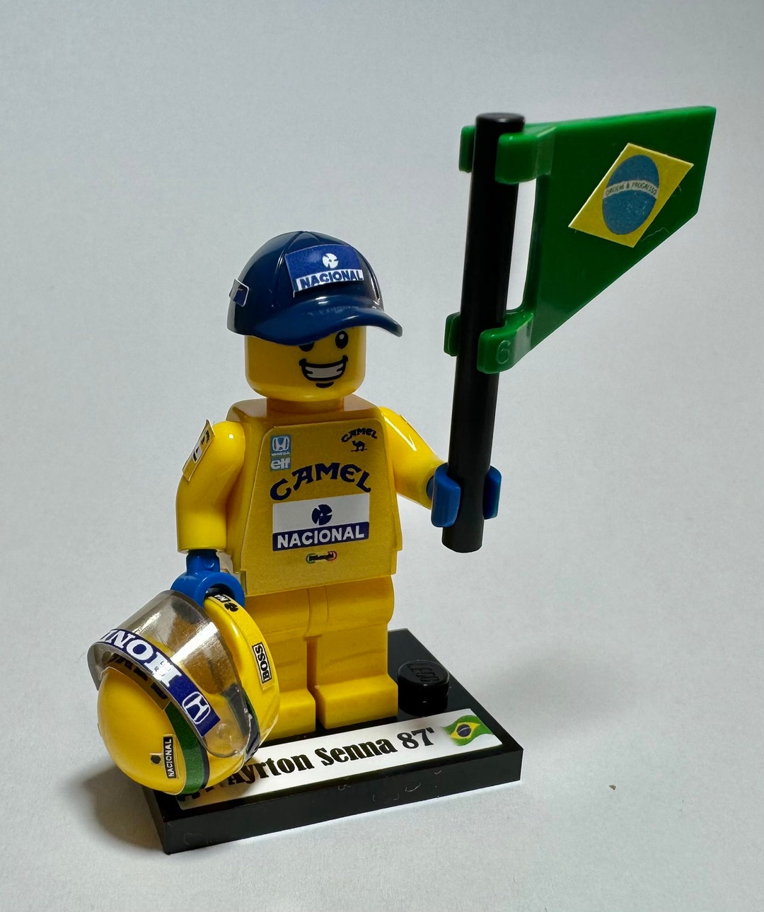 ドイツ HERMANN社製のAyrton Sennaベア Ayrton Senna Lotus 99T Yellow F1 Minifigure - Etsy