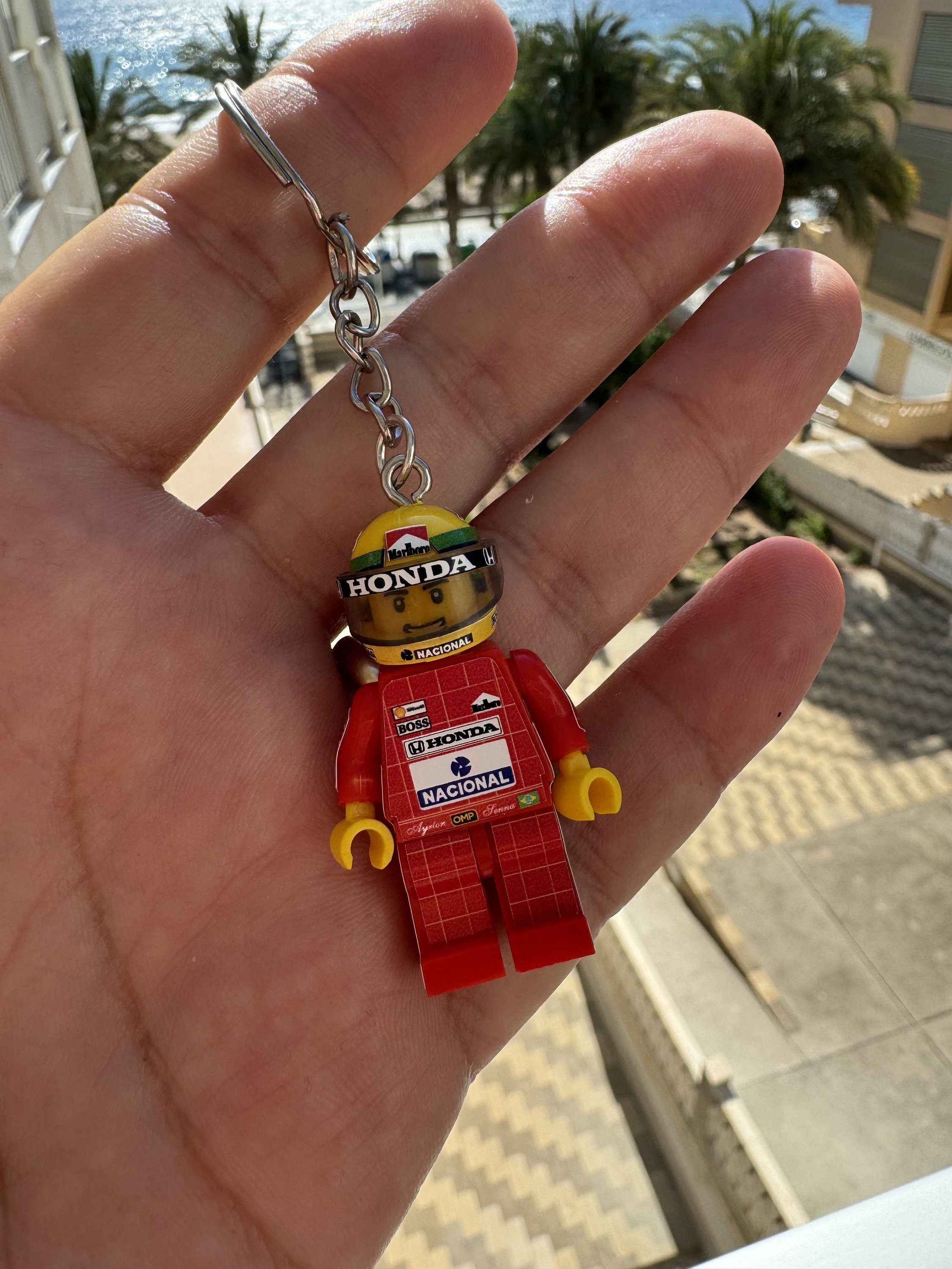 Ayrton Senna Key Ring Mclaren Red F1 Formula 1 Grand Prix Pilot