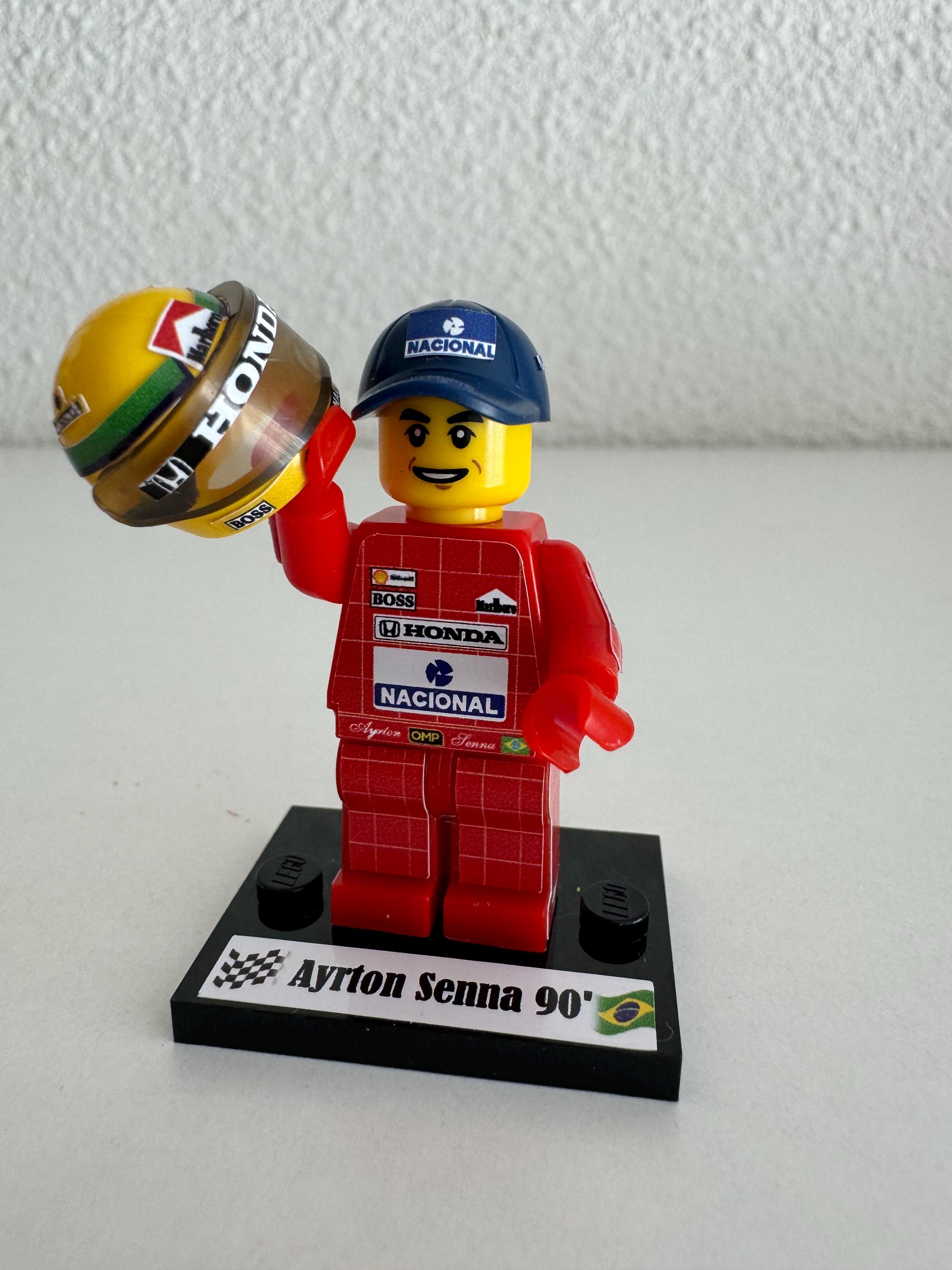 Ayrton Senna Winner GP Monte Carlo 1990 Mclaren With Brazil Flag