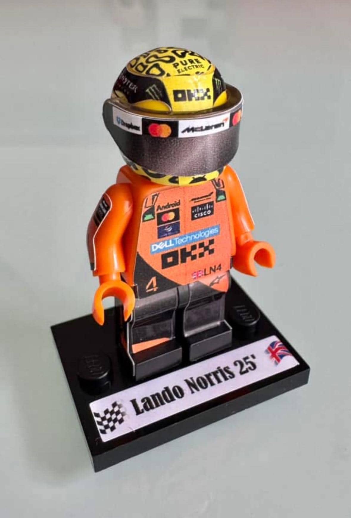 こちらのNo.28を3点 No.F1を2点 No.10を1点 No.017を1点 F1 Minifigure Lando Norris and Oliver Piastri Mclaren 2025 - Etsy