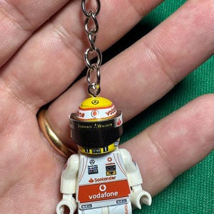 Lewis Hamilton 2008 Winner F1 Championship key ring McLaren formula 1 grand prix pilot figure driver suit helmet minifigure minif