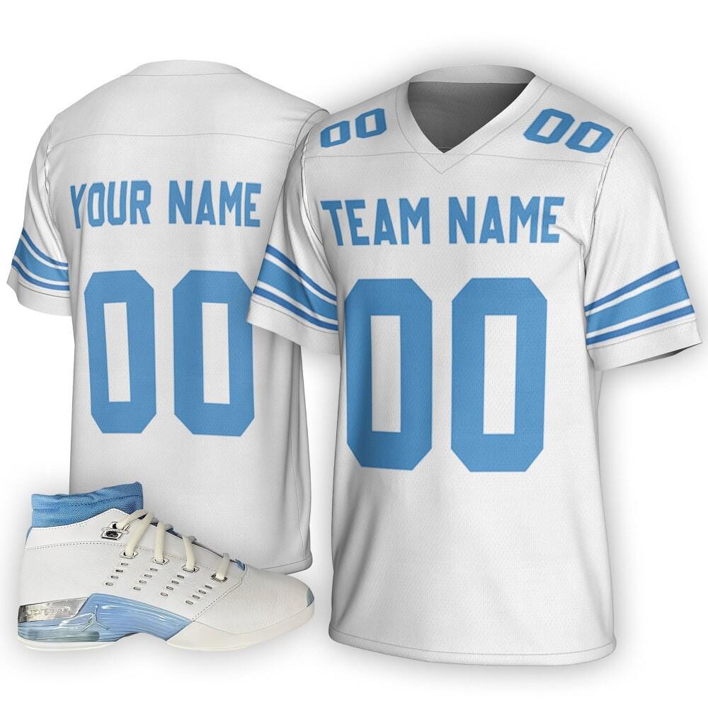 Light Blue Football Jersey Custom Etsy Canada