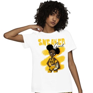 Jordan 6 Yellow Ochre Unisex T-Shirt, Sweatshirt, Hoodie, Black Sneaker Girl, Shirt To Match Sneaker image 8