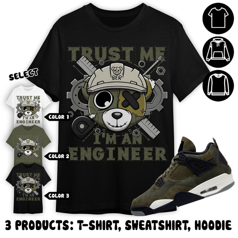 Engineer BER Unisex Color T-shirt, Sweatshirt, Hoodie, Jordan 4 SE ...