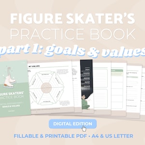 Figure skating book Part 1, figure skating gift, sport psychology book, goal setting for sports