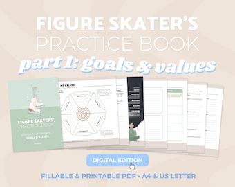 Figure skating book Part 1, figure skating gift, sport psychology book, goal setting for sports
