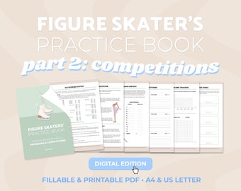 以下が含まれることがあります： 「Figure Skater's Practice Book: Part 2: Competitions」というタイトルのフィギュアスケーター向けのデジタル練習帳。この本には、プログラムの内容、競技、スコアトラッカー、音楽のアイデアに関するセクションが含まれています。この本は、A4とUSレターサイズで印刷可能なPDFとして入手できます。