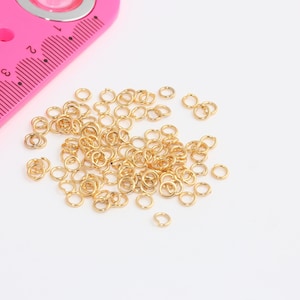 20 Ga 6mm 24k Shiny Gold Jump Rings, Gold Connector, Open Jump Rings, Bulk Gold Jump Rings, Jewelry Making Supplies, LFJ, MBGDOM4