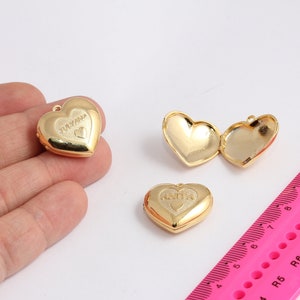 Médaillon coeur en or brillant 24 carats, collier prénom personnalisé, bijoux coeur, collier coeur à graver, YHY, MBGXP515