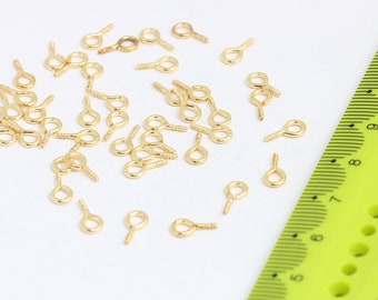 Raw Brass Eye Pin, Eye Pin Screw, Eye Pins, Eye Screw, Eye Pins Jewelry Making, Brass Pin, Raw Brass Findings  MBGSOM246