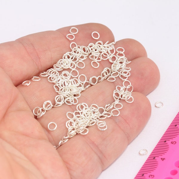 4mm Silver Color Jump Rings, Silver Connector, Open Jump Rings, Bulk Silver Jump Rings, Jewelry Making Supplies,, MBGAE179