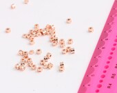3mm Rose Gold Spacer Beads, Solid Brass , Tube Beads MBGROSE86