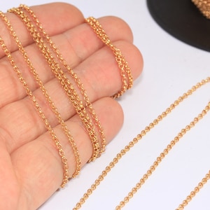 2mm Raw Brass Rolo Chain, Unsoldered Chain, Bulk Lot Chain, Unsoldered Chain, Brass Link Chain, Chains, Raw Brass Chains, MBGKPT50-1
