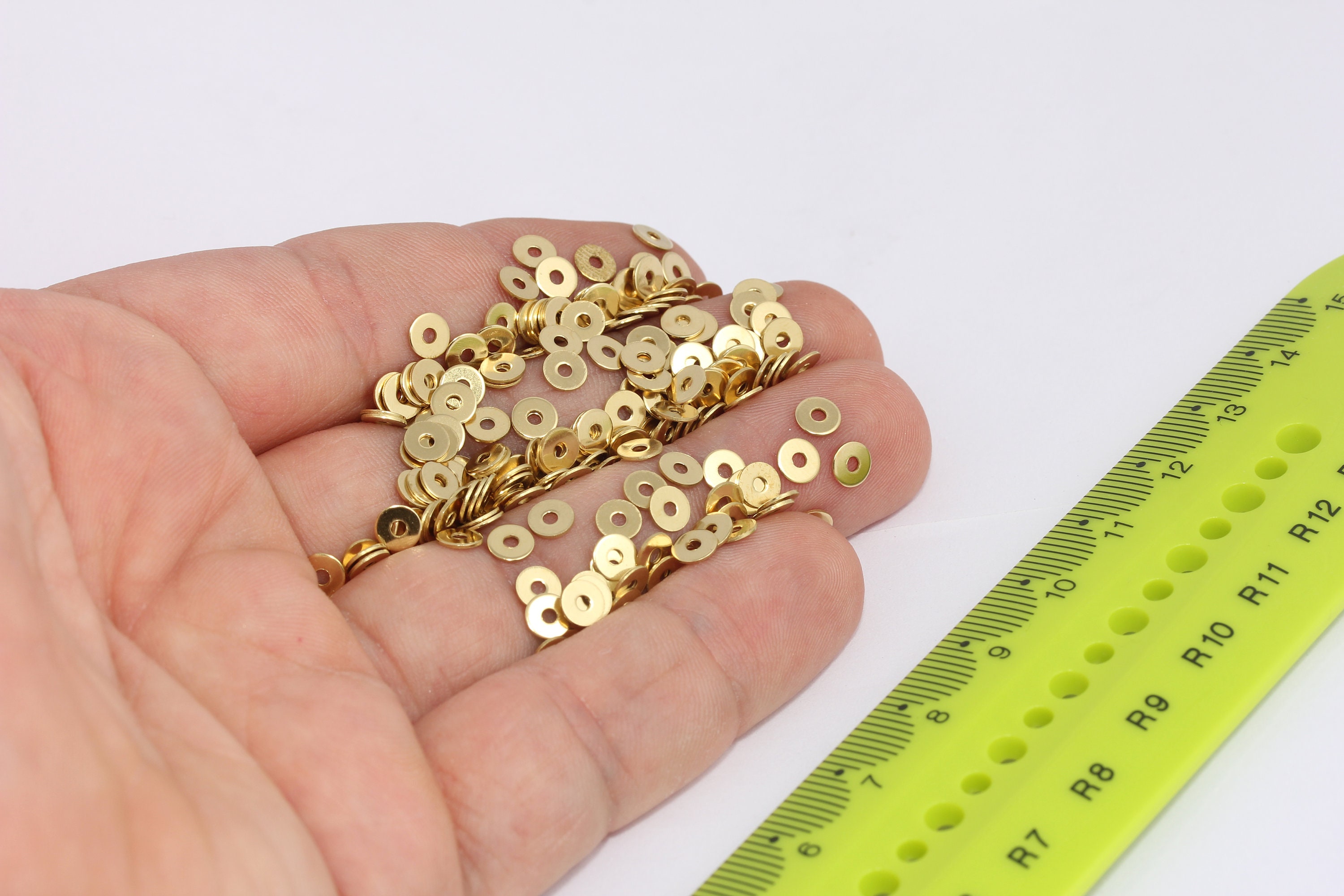 Round Raw Brass Beads - 4mm - 100 pieces