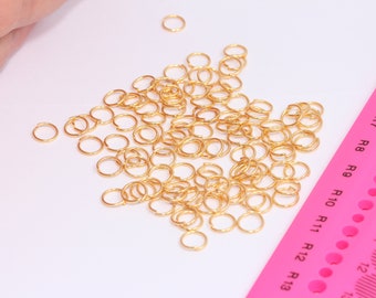 20 Ga 7mm 24k Shiny Gold Jump Rings, Gold Connector, Open Jump Rings, Jewelry Making Supplies, MBGDOM5