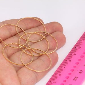 Shiny Gold Closed Ring, Connectors, Circle Connector, Simple Circles, Gold Plated Hoops, Ring, Gold Plated , MBGBRT539