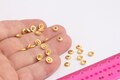 6mm 24k Matt Gold Bead Caps, Mini End Caps, Gold End Caps, Bead Cones, Gold Findings, Bead Caps, Spacer Bead Caps,  MBGMLS823 product logo