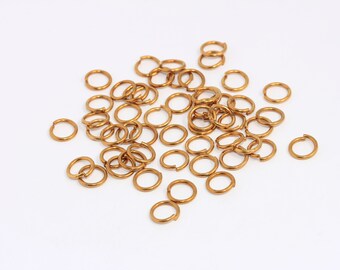 9mm Raw Brass Jump Rings, Brass Connector, Large Open Jump Rings, Strong Jump Rings, Bulk Jump Rings, Jewelry Making Supplies, MBGHLS13