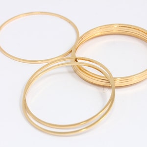 40mm 24k Shiny Gold Plated Closed Ring, Round Connectors, Gold Hoops, Circle Connector Charms, Circle Charm, Gold Plated Findings, MBGCHK108