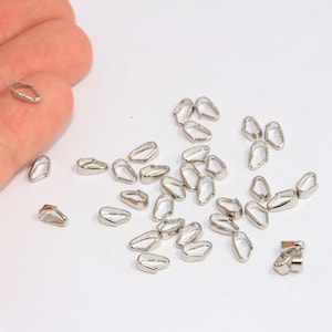 9mm Rhodium Pinch Bails, Pendant Bails, Charm Pinch Bails, Pendant Connector, Pendant Holder, Bail, Silver Plated Findings,  MBGMTE541