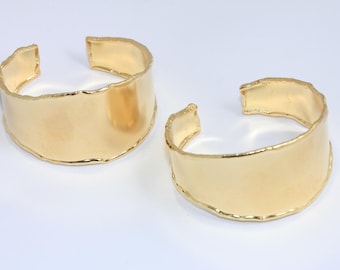 Brazalete de latón crudo martillado de 30 mm, brazalete de latón con estilo, brazalete hecho a mano, brazalete de latón crudo, brazalete ancho de latón, MBGTVF31