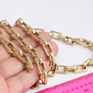 8x14mm Raw Brass Chain, Paperclip Link Chain, Strong Chain, Adjustable Brass Chain, Handmade Chains, Raw Brass Findings, ntx, MBGBXB421-7