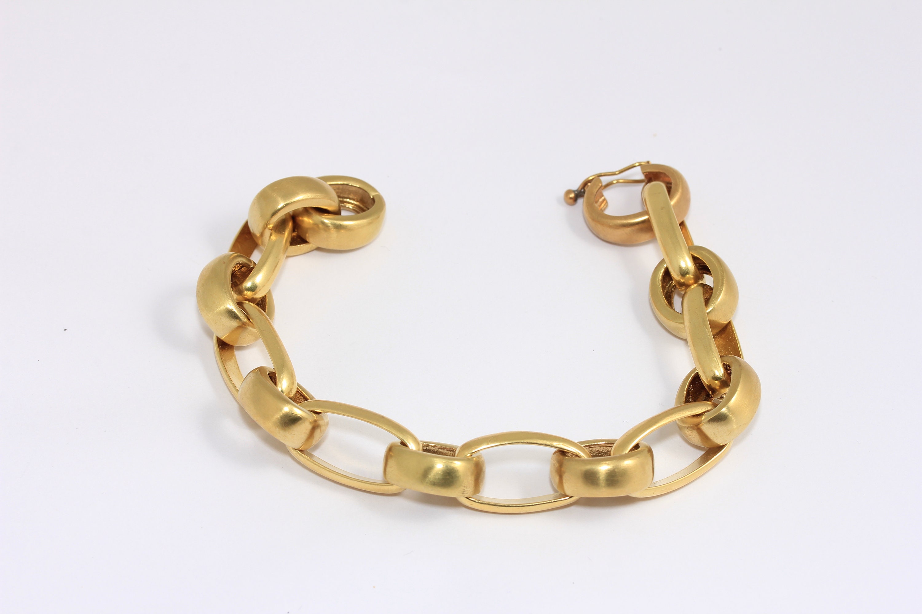 【現金特価】 Brass Raw Chain Bracelet Brass Thick Bracelet, Link アクセサリー