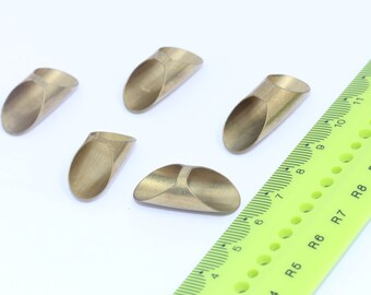 12x28mm Raw Brass Curved Tubes, Raw Brass Tube Beads, Connector, Tube Necklace, Brass Connector, Raw Brass Findings, MBGAE25