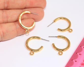 Classici 585 orecchini a cerchio di moda brillanti in oro viola placcati orecchini semplici in oro rosa 14 carati per regalo di gioielli da festa da donna  36