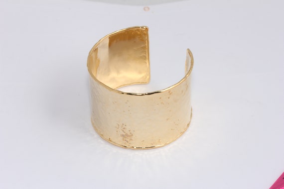 43mm 24k Shiny Gold Cuff Bracelet Handmade Gold Bracelet Bangle Gold Plated Statement Bracelets MBGCHK653