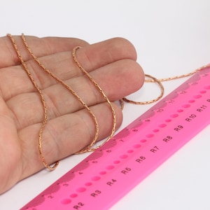 1,3mm Raw Copper Snake Chain, Copper Cable Chains, Bulk Lot Chains, Necklace Chain, Anklet Chains, Box Chain, Copper Chains,  MBGBXB97
