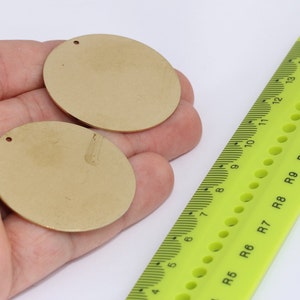 40mm Raw Brass Coin Charms, Coin Pendant, Medallion Charms, Large Round Disc, Stamping Tags, Stamping Blanks, Raw Brass Findings, MBGALS45