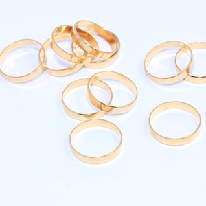 16mm Shiny Gold Plated Closed Ring, Connectors, Round Connector,  Circle Connectors, Circle Charms, Gold Plated Findings, MBGBRT83