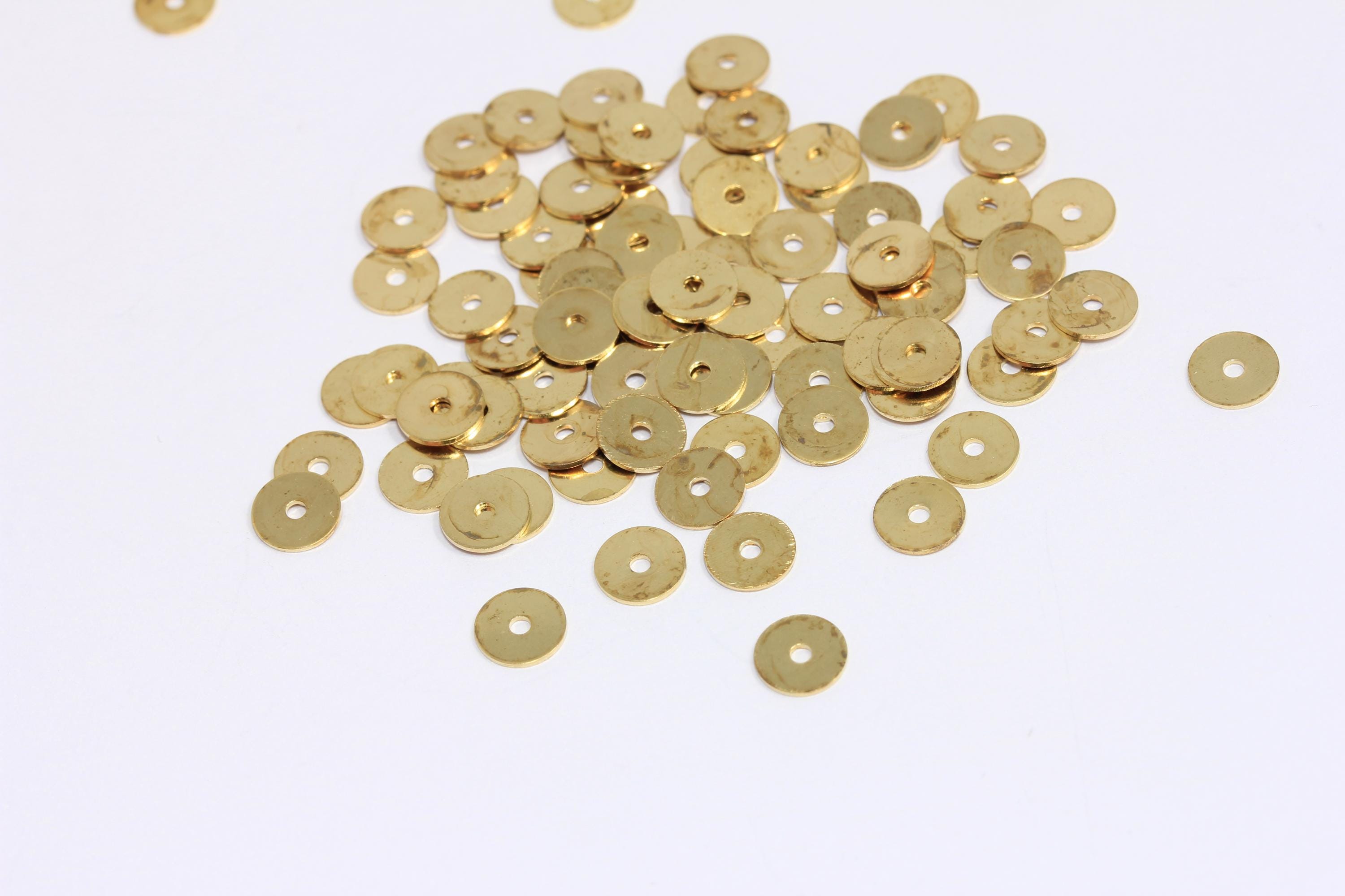 Cheriswelry Metall-Heishi-Perlen – 125 Stück, 6x3 Mm, Rotvergoldet, Synthetischer Hämatit, Für Schmuckherstellung