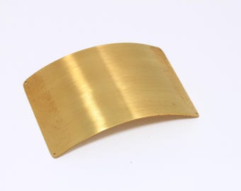 Pieza en bruto de latón para pulsera (40 x 60 mm), conector para brazalete, pieza en bruto para estampado ancho, conector curvo, accesorios de latón, MBGAE64