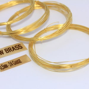 0,5mm - 24 Gauge Raw Brass And Copper Wire, Jewelry Wrapping Wire, Wholesale Jewelry Supplies, 5 Meters Roll Wire, Jewelry Supplies, MBGWR1