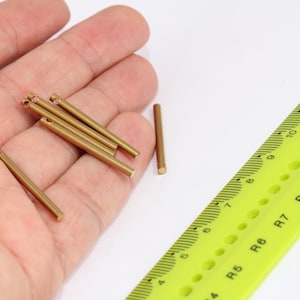 Tube, aprx 10 Antq Brass 5x30mm Tube, aprx 10 Antq Brass 5x30mm